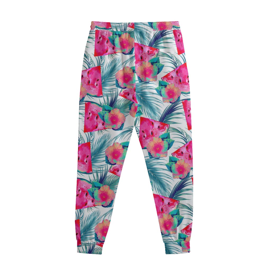 Watermelon Teal Hawaiian Pattern Print Sweatpants