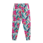 Watermelon Teal Hawaiian Pattern Print Sweatpants