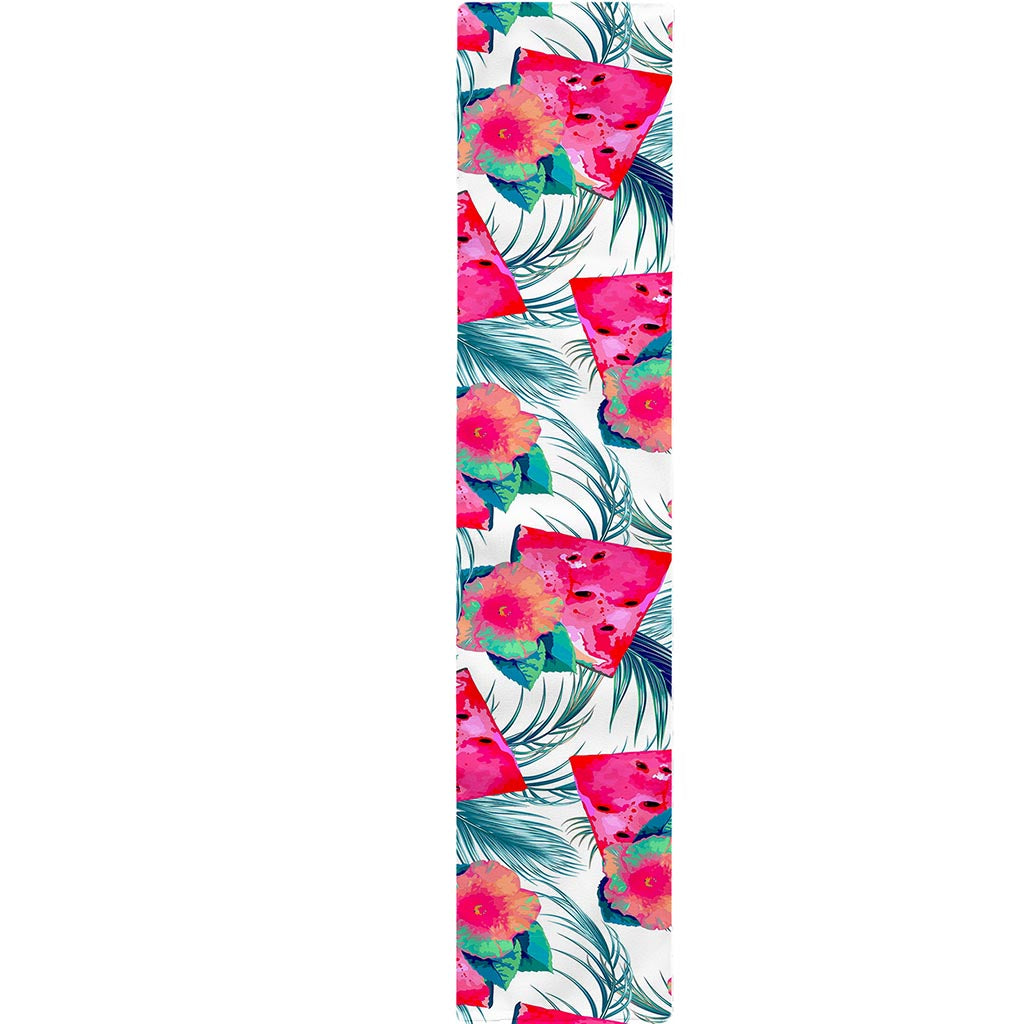 Watermelon Teal Hawaiian Pattern Print Table Runner
