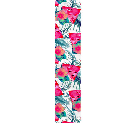 Watermelon Teal Hawaiian Pattern Print Table Runner