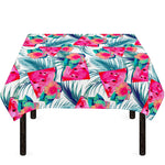 Watermelon Teal Hawaiian Pattern Print Tablecloth