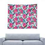 Watermelon Teal Hawaiian Pattern Print Tapestry