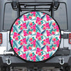 Watermelon Teal Hawaiian Pattern Print Tire Cover