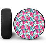 Watermelon Teal Hawaiian Pattern Print Tire Cover