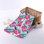 Watermelon Teal Hawaiian Pattern Print Towel