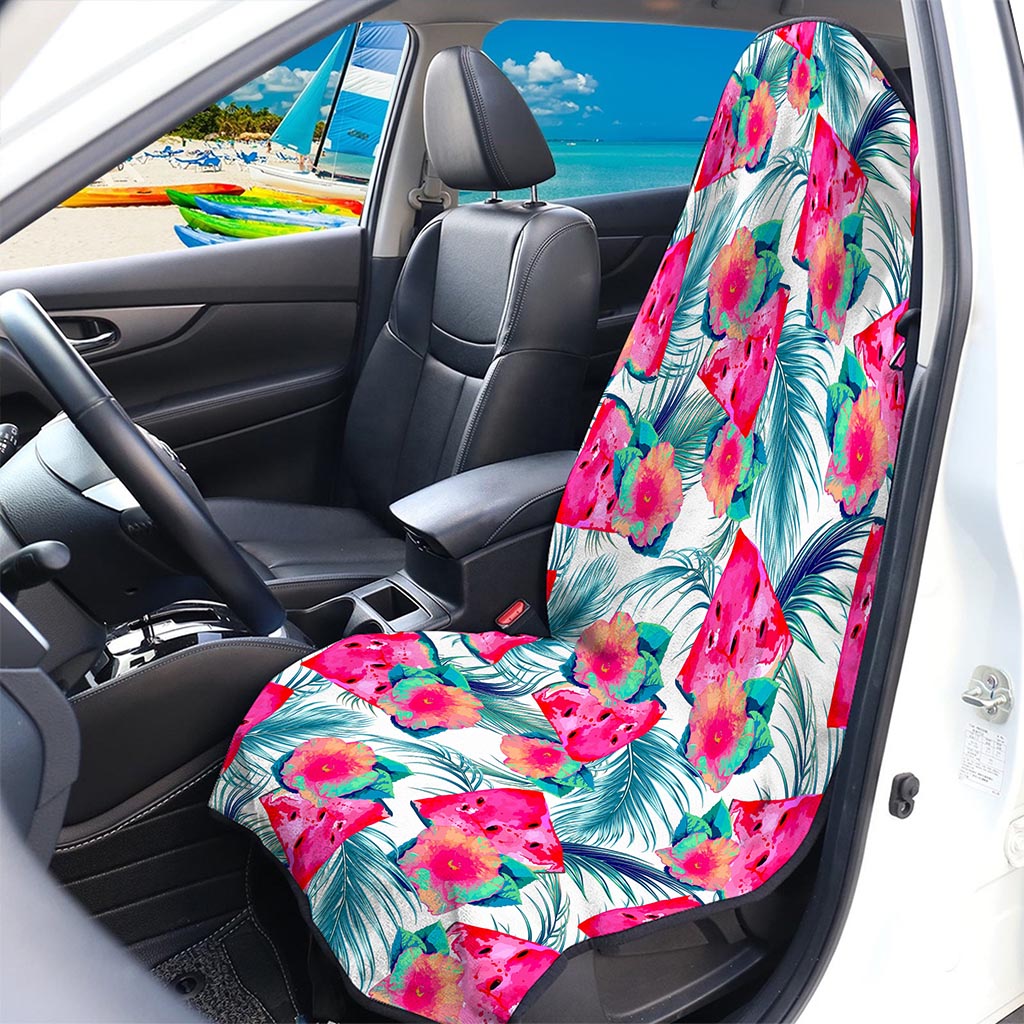 Watermelon Teal Hawaiian Pattern Print Waterproof Car Seat Cover