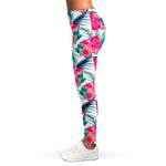 Watermelon Teal Hawaiian Pattern Print Women's Leggings