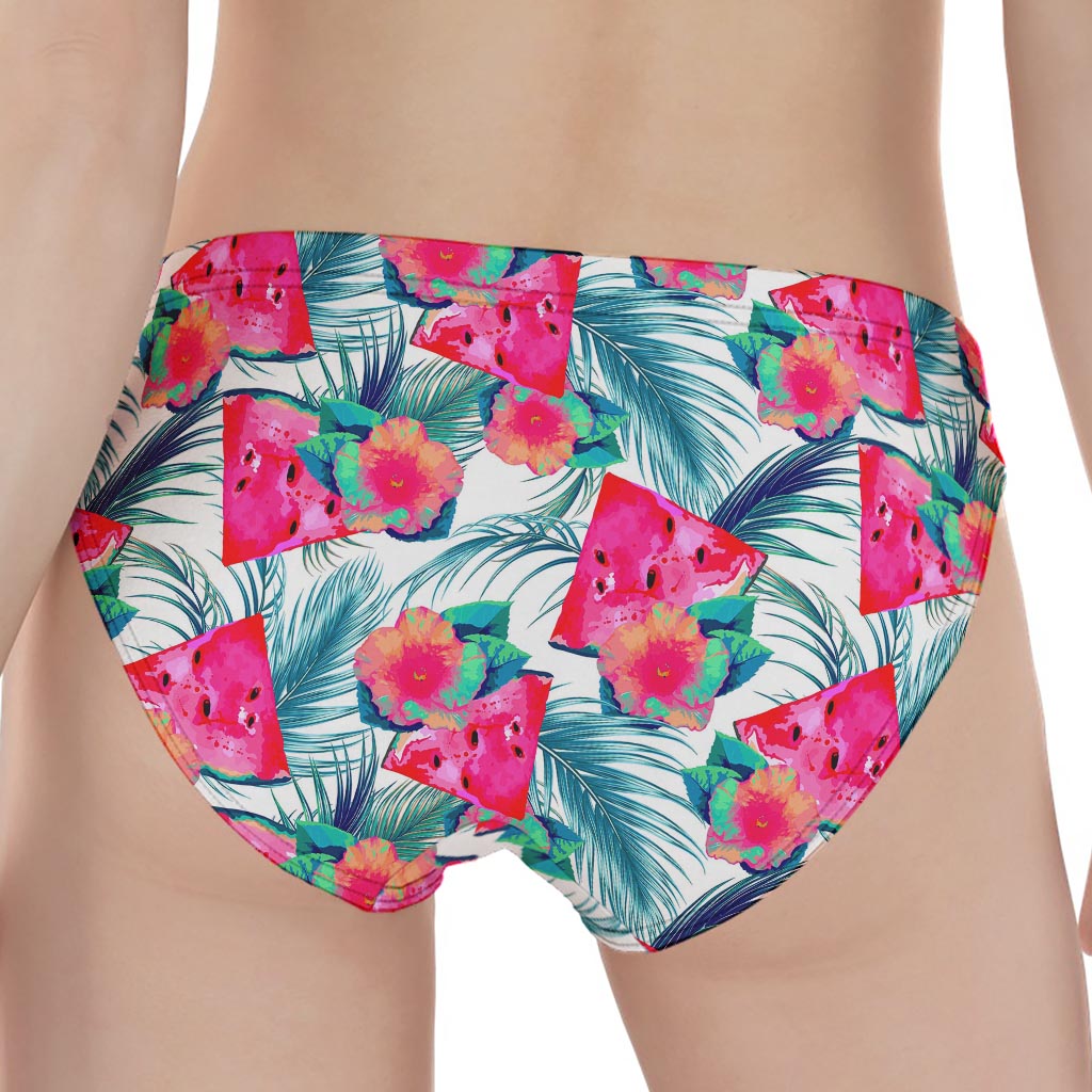 Watermelon Teal Hawaiian Pattern Print Women's Panties