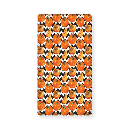 Wave Pumpkin Pattern Print Baby Crib Sheet