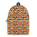 Wave Pumpkin Pattern Print School Backpack
