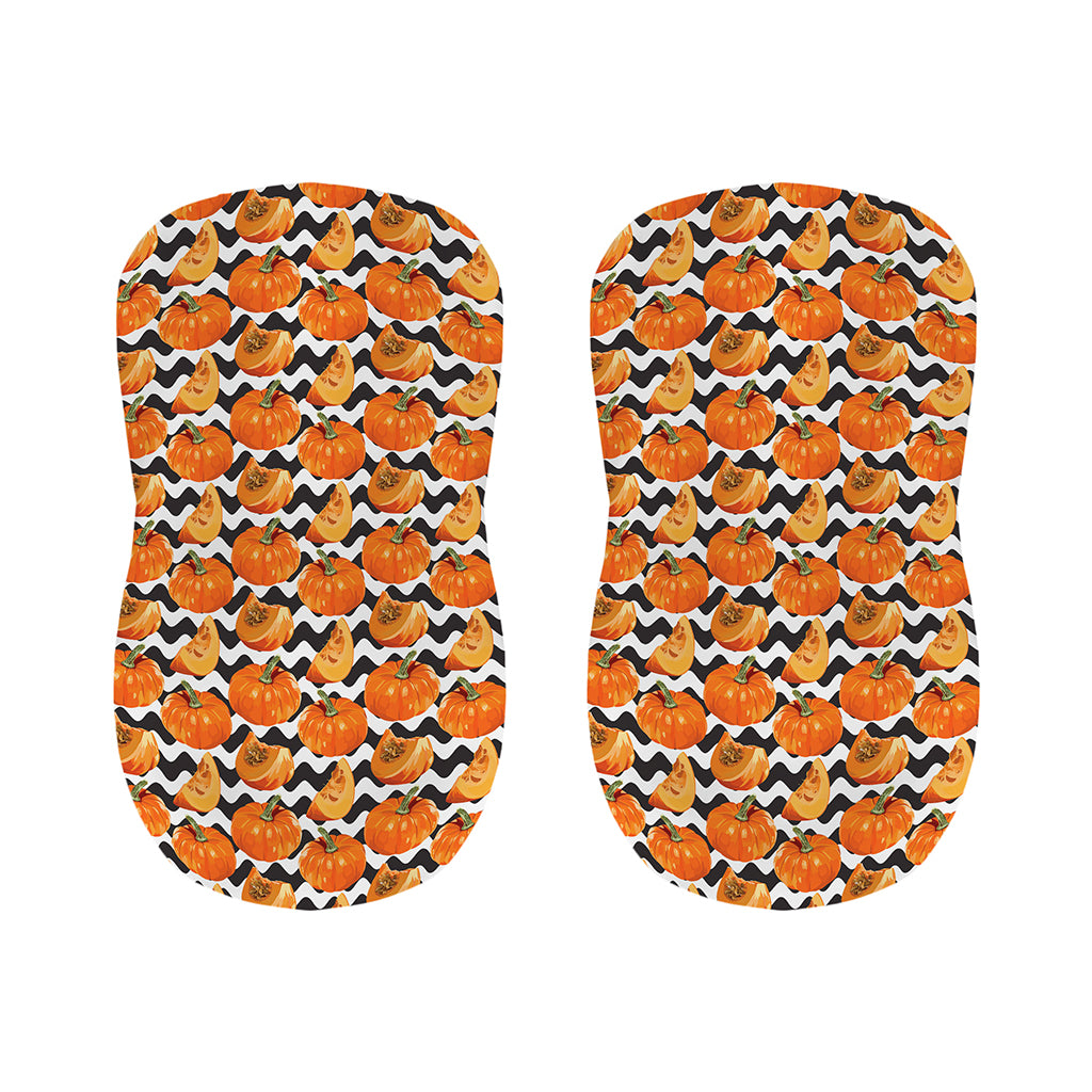 Wave Pumpkin Pattern Print Bar Stool Covers