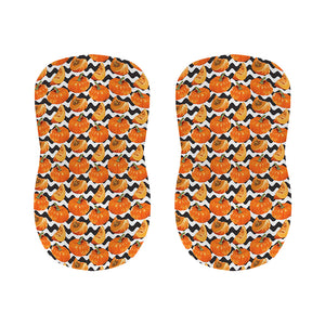 Wave Pumpkin Pattern Print Bar Stool Covers