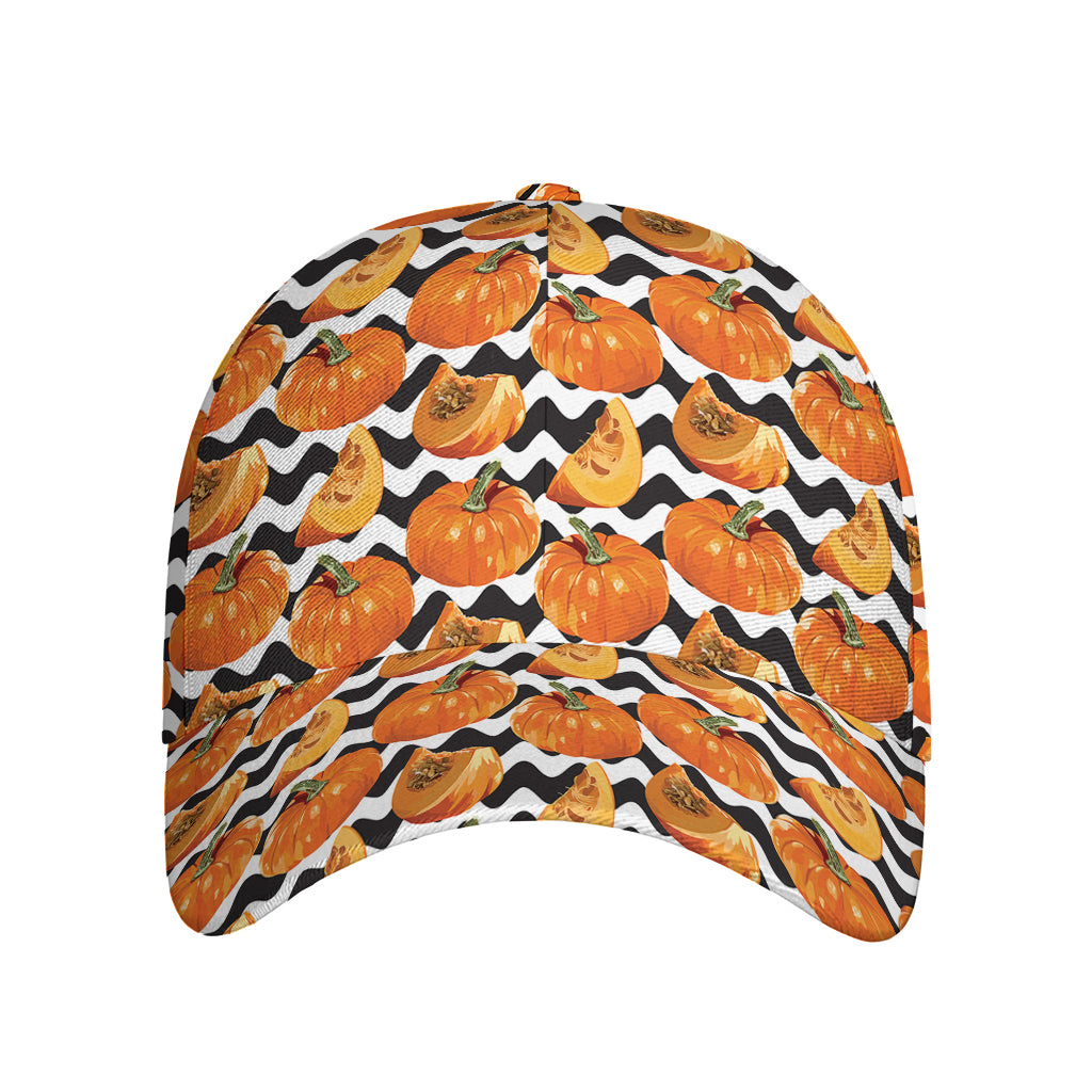 Wave Pumpkin Pattern Print Baseball Cap