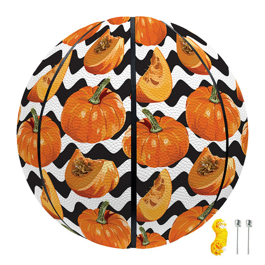 Wave Pumpkin Pattern Print Basketball