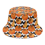 Wave Pumpkin Pattern Print Bucket Hat