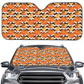 Wave Pumpkin Pattern Print Car Windshield Sun Shade