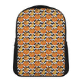 Wave Pumpkin Pattern Print Casual Backpack