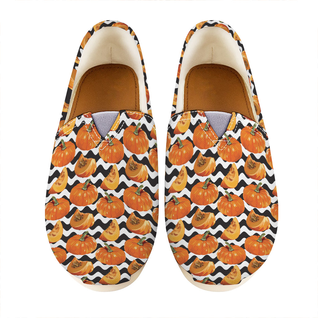 Wave Pumpkin Pattern Print Casual Shoes