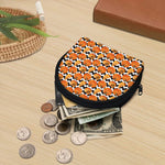Wave Pumpkin Pattern Print Coin Purse