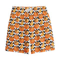 Wave Pumpkin Pattern Print Cotton Shorts