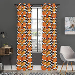 Wave Pumpkin Pattern Print Curtain