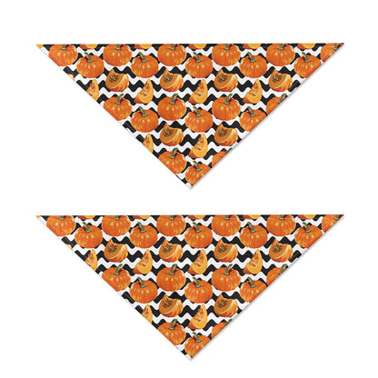 Wave Pumpkin Pattern Print Dog Bandana
