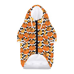 Wave Pumpkin Pattern Print Dog Zip Up Hoodie