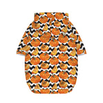 Wave Pumpkin Pattern Print Dog Zip Up Hoodie
