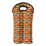 Wave Pumpkin Pattern Print Double Neoprene Wine Tote