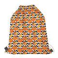 Wave Pumpkin Pattern Print Drawstring Bag