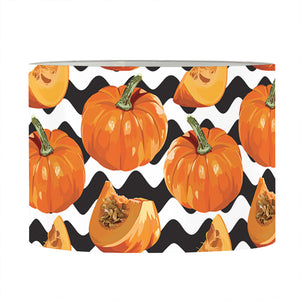 Wave Pumpkin Pattern Print Drum Lamp Shade