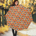 Wave Pumpkin Pattern Print Foldable Umbrella
