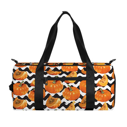 Wave Pumpkin Pattern Print Gym Bag