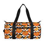 Wave Pumpkin Pattern Print Gym Bag