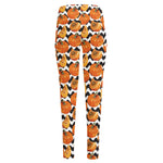 Wave Pumpkin Pattern Print High-Waisted Pocket Leggings