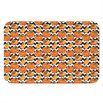 Wave Pumpkin Pattern Print Indoor Door Mat