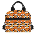 Wave Pumpkin Pattern Print Insulated Lunch Bag