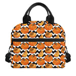 Wave Pumpkin Pattern Print Insulated Lunch Bag