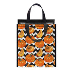 Wave Pumpkin Pattern Print Insulated Lunch Tote