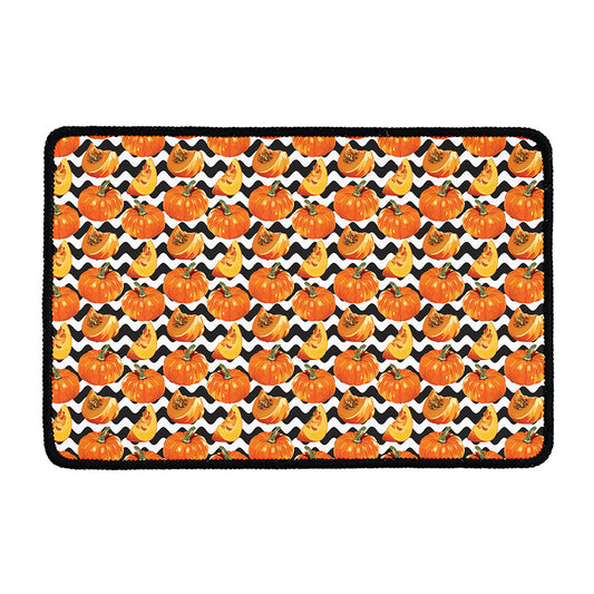 Wave Pumpkin Pattern Print Kitchen Mat