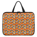 Wave Pumpkin Pattern Print Laptop Sleeve With Handle