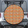 Wave Pumpkin Pattern Print Leather Spare Tire Cover