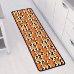 Wave Pumpkin Pattern Print Long Kitchen Mat