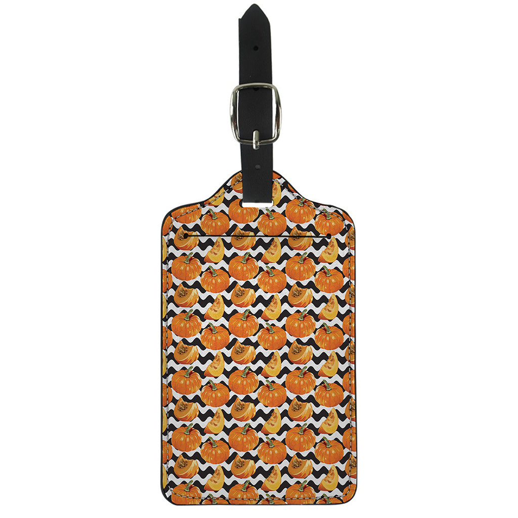 Wave Pumpkin Pattern Print Luggage Tag