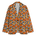 Wave Pumpkin Pattern Print Men's Blazer