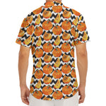Wave Pumpkin Pattern Print Men's Deep V-Neck Shirt