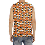 Wave Pumpkin Pattern Print Men's Fitness Tank Top