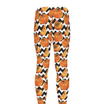 Wave Pumpkin Pattern Print Men's leggings