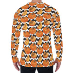 Wave Pumpkin Pattern Print Men's Long Sleeve T-Shirt