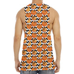 Wave Pumpkin Pattern Print Men's Muscle Tank Top